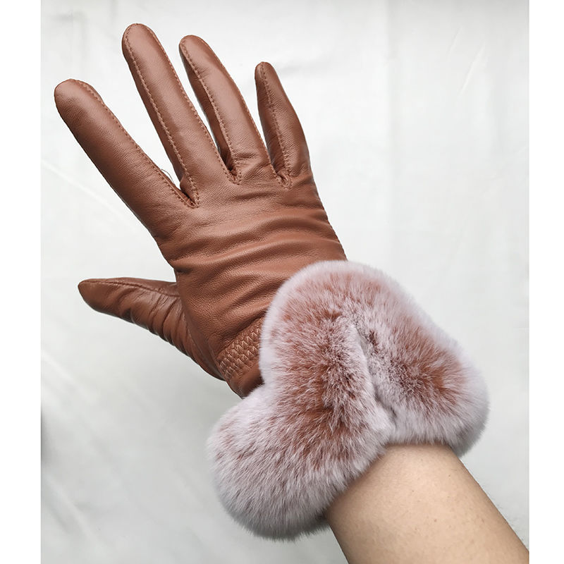 Leather Work Winter Gloves - Women Winter Genuine Sheepskin leather Glove