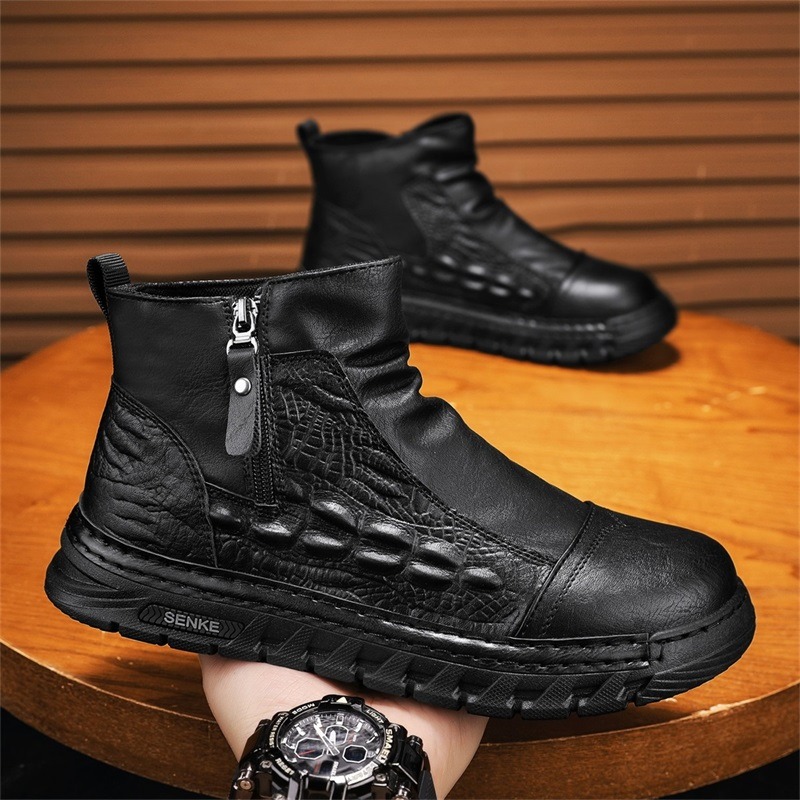 Leatherwork Free Patterns - Men's High Top Boots Fashion Crocodiles