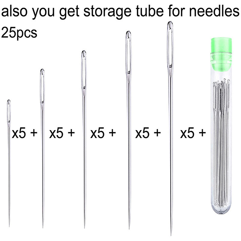25Pcs Large-Eye Hand-Sewing Ne - Leatherwork Hand Sewing Needles recension och pris