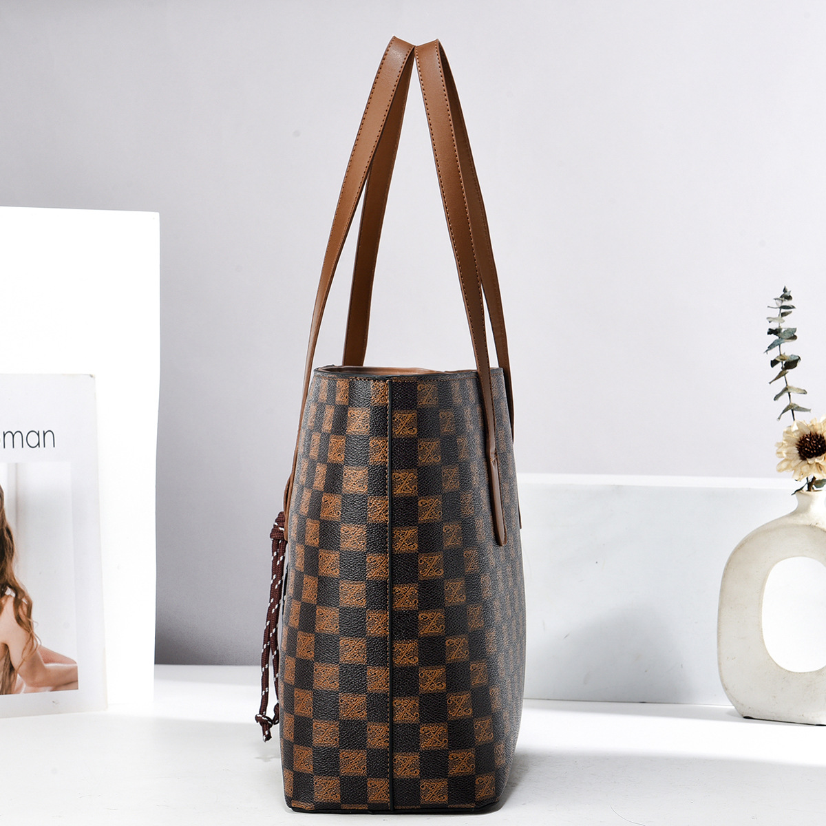 Tote Bags PU Leather Purses an - Leather Work Handbags For Women recension och pris