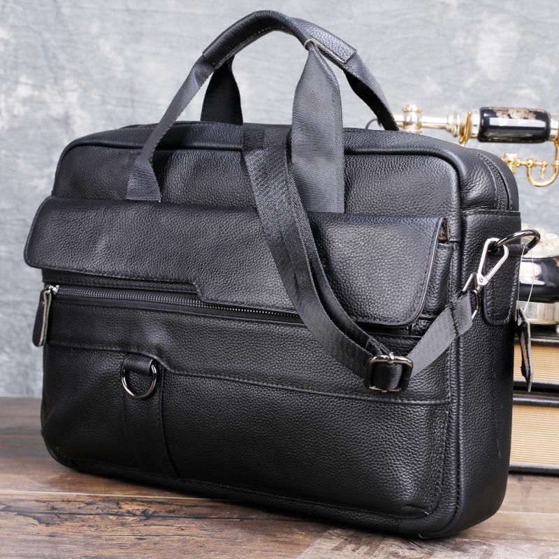 Large Men's Genuine Leather Ha - Leather Work Bag Mens recension och pris