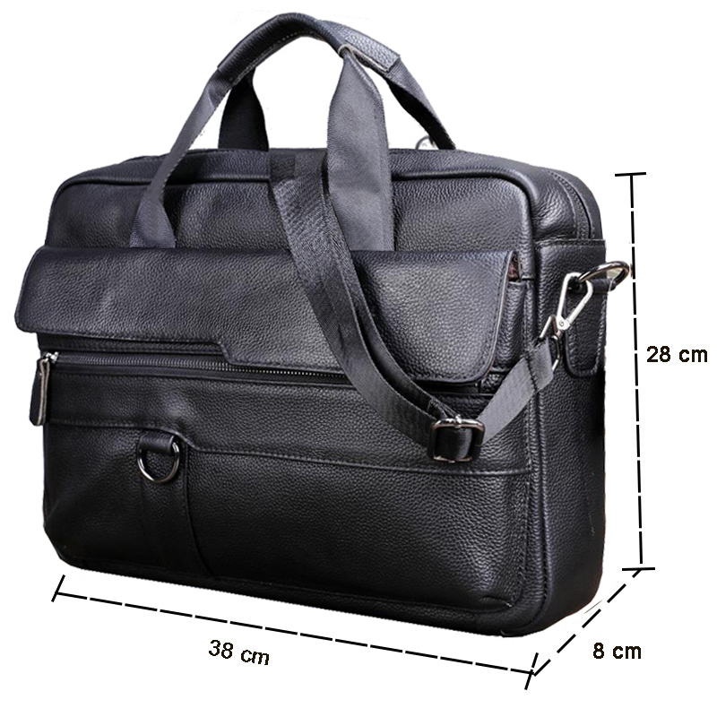 Large Men's Genuine Leather Ha - Leather Work Bag Mens recension och pris