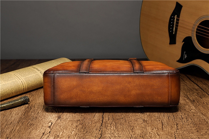 YETTIES Business Top Grain Lea - Leather Work Bag Mens recension och pris