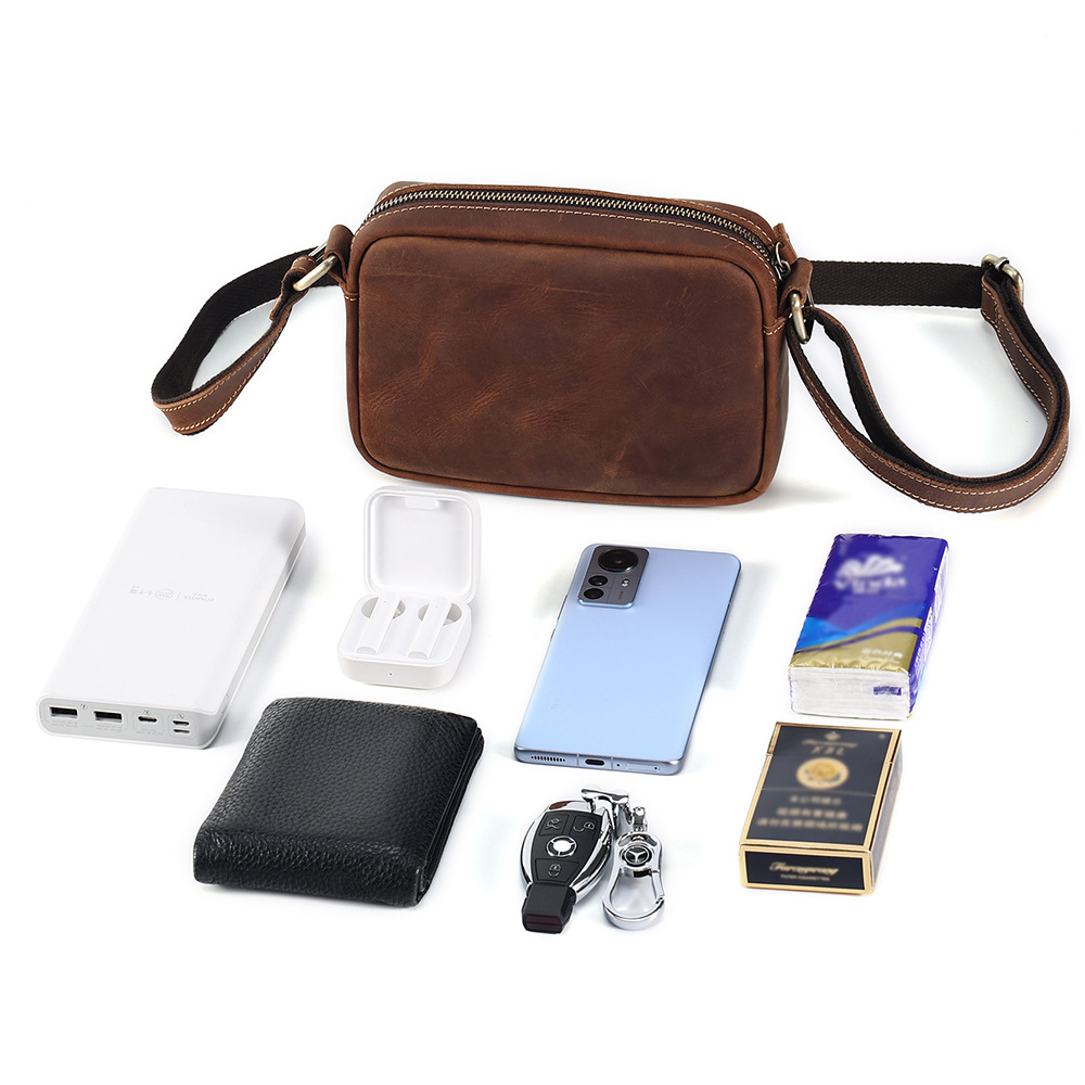 Luxury Genuine Cowhide Messeng - Leather Work Bag Mens recension och pris