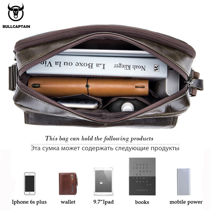 BULLCAPTAIN Genuine Leather Me - Leather Work Bag Mens recension och pris