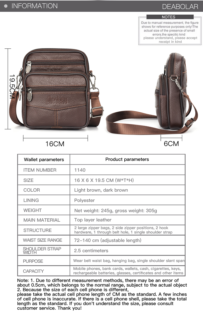 Men's New Genuine Leather Cros - Leather Work Bag Mens recension och pris