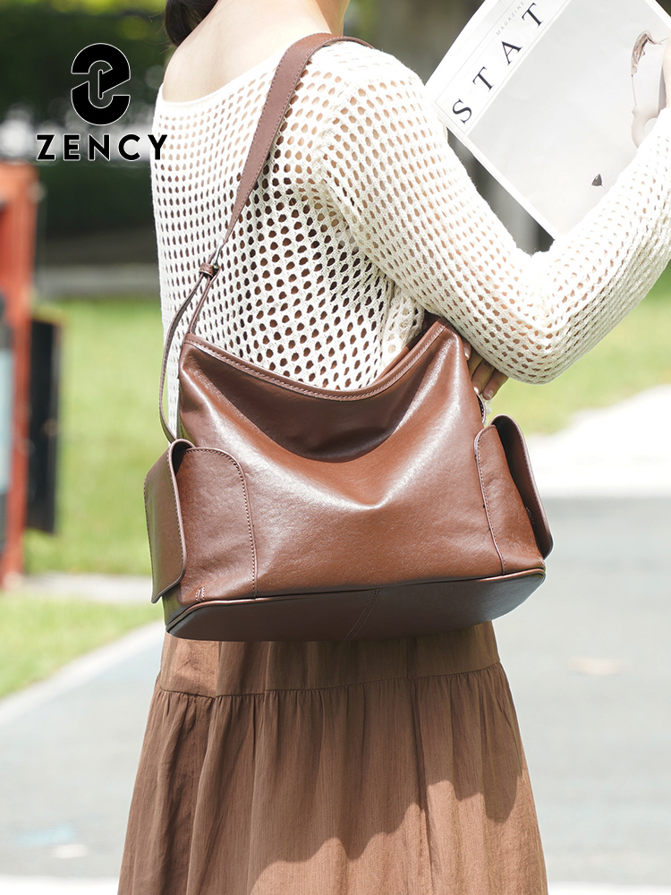Zency Cow Leather Handbag Wome - Leather Work Handbags For Women recension och pris