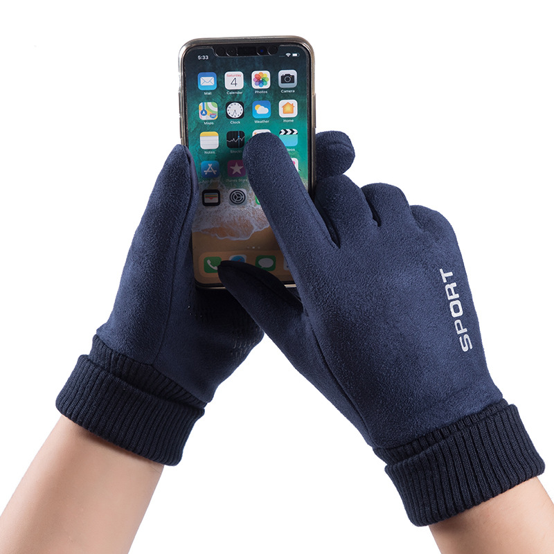 Men Winter Suede Leather Plush - Leather Work Winter Gloves recension och pris