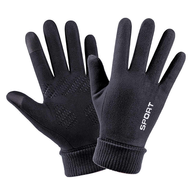 Men Winter Suede Leather Plush - Leather Work Winter Gloves recension och pris
