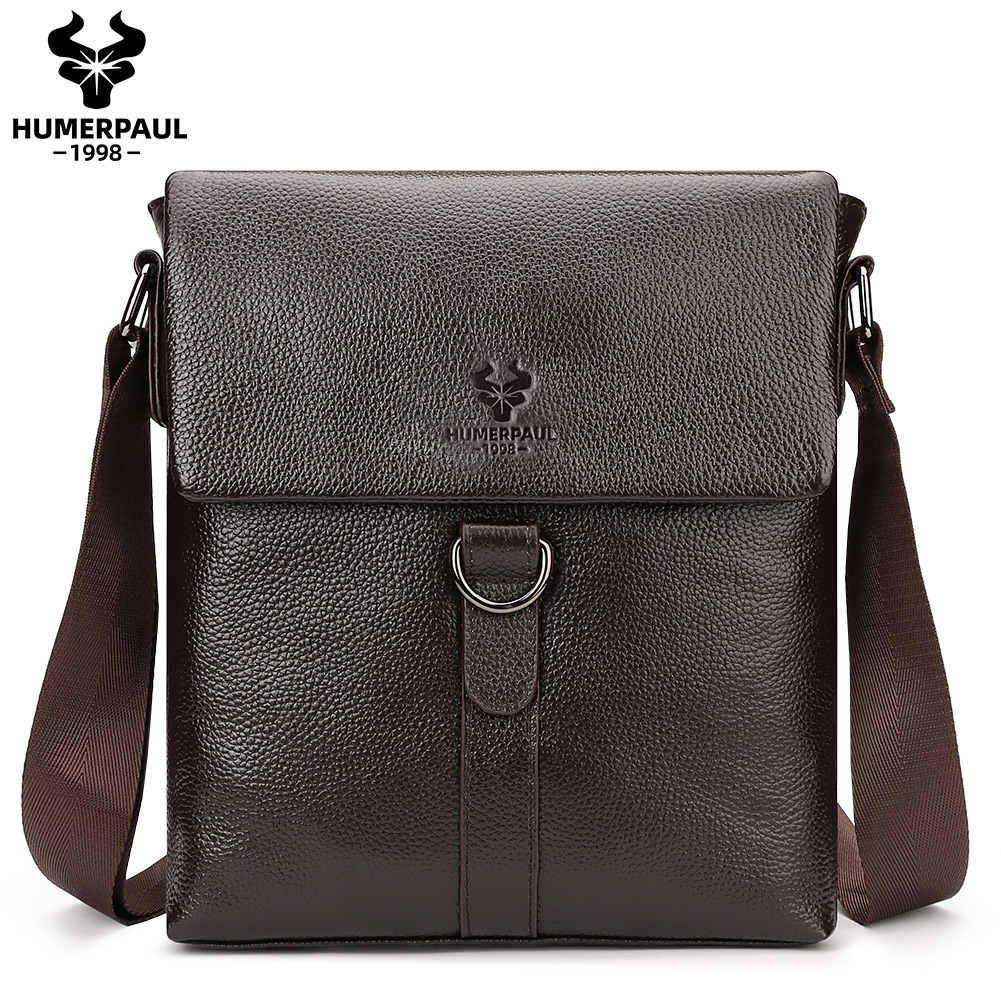HUMERPAUL 2023 New Fashion Men - Leather Work Bag Mens recension och pris