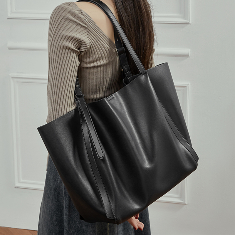 HIFASHION Large Soft Genuine L - Leather Work Handbags For Women recension och pris