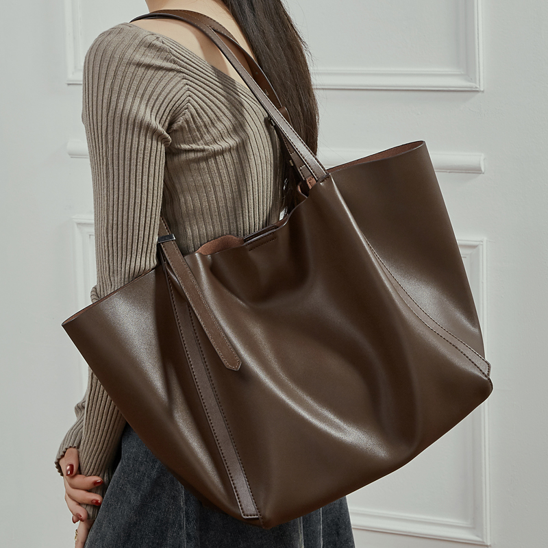 HIFASHION Large Soft Genuine L - Leather Work Handbags For Women recension och pris