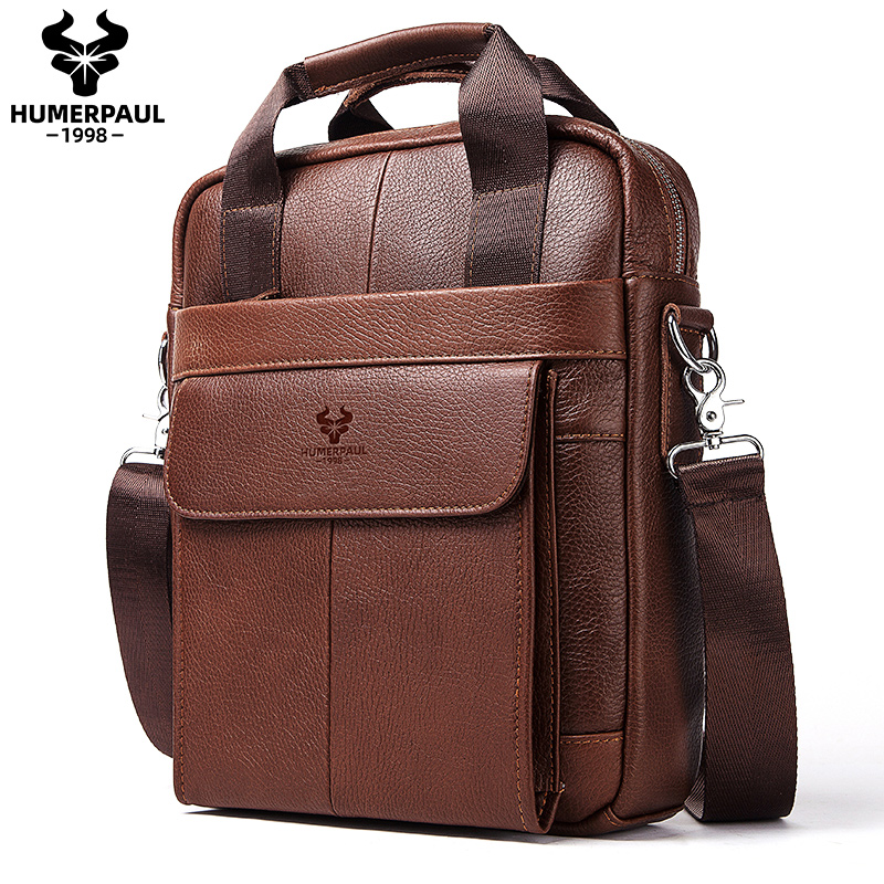 Durable Genuine Leather Bags f - Leather Work Bag Mens recension och pris