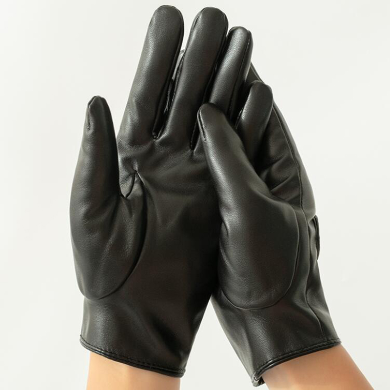Women's Hollow Peach Heart PU  - Leather Work Winter Gloves recension och pris